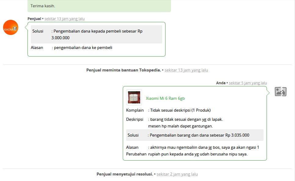 &#91;SHARE&#93; Tokopedia Melindungi Seller Yang Jelas2 Mencoba Melakukan Penipuan