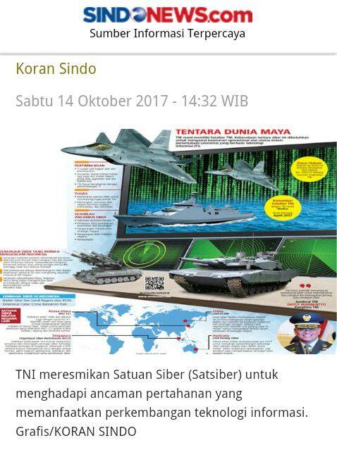 Bentuk Satuan Siber, TNI Siap Hadapi Serangan di Dunia Maya