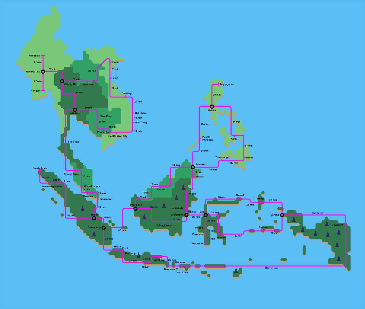 Map Hyperloop di Asia Tenggara