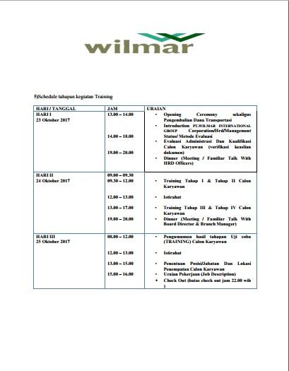 HATI-HATI Penipuan berkedok panggilan kerja (PT WILMAR International)