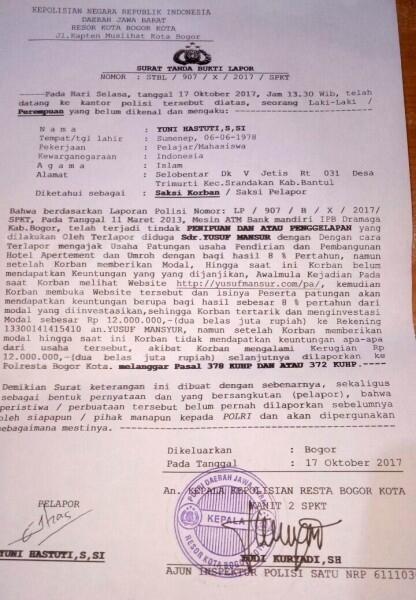 Yusuf Mansur Kembali Dilaporkan atas Tuduhan Penipuan