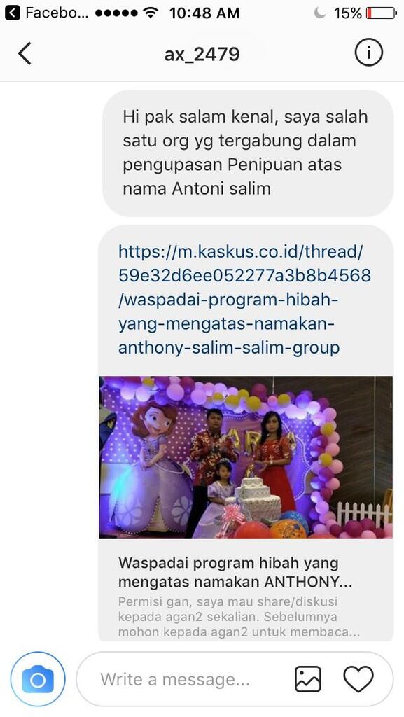 Waspadai program hibah yang mengatas namakan ANTHONY SALIM (SALIM GROUP)