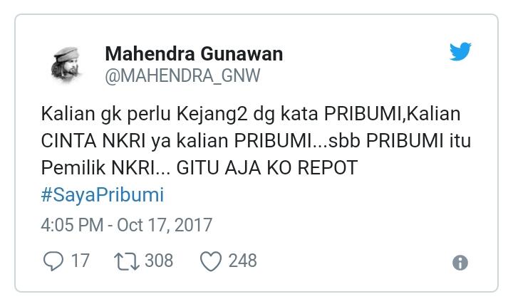 Hashtag #SayaPribumi Suarakan Beragam Pendapat Netizen