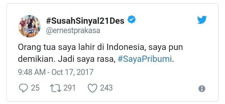 Hashtag #SayaPribumi Suarakan Beragam Pendapat Netizen