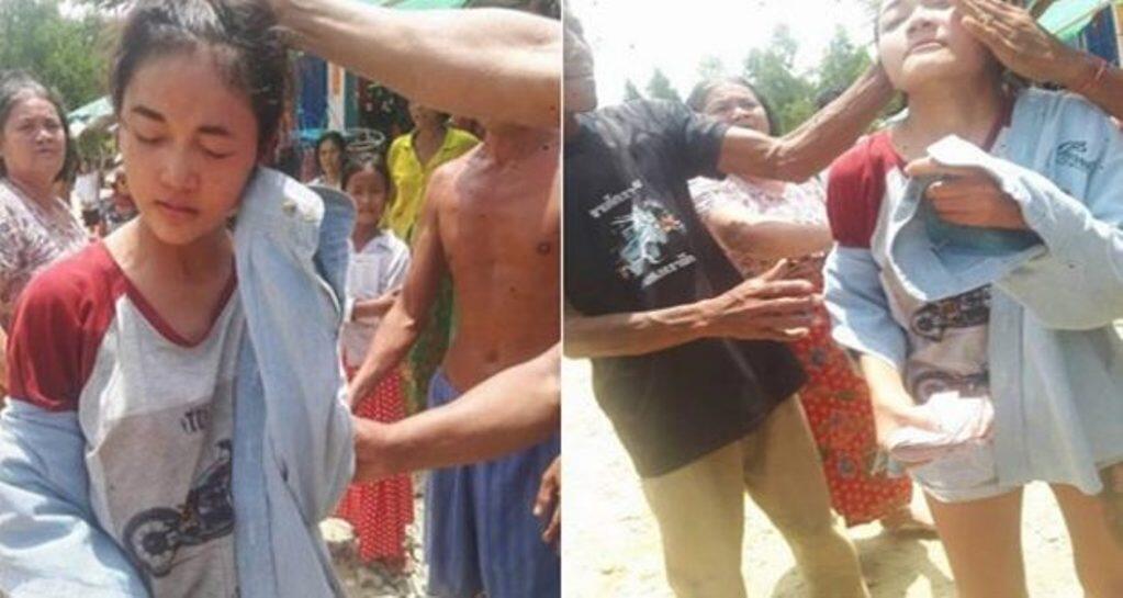 ABG cantik ini di telanjangin sama warga karena ketahuan Nyopet