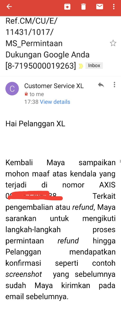 Ribednya Refund dana otorisasi pembelian game Google play via Billing operator