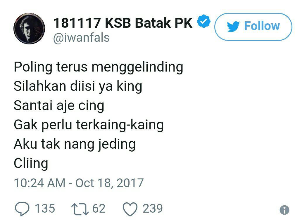 Iwan Fals Buat Pooling Soal 3 Tahun Jokowi-JK, Hasilnya?

