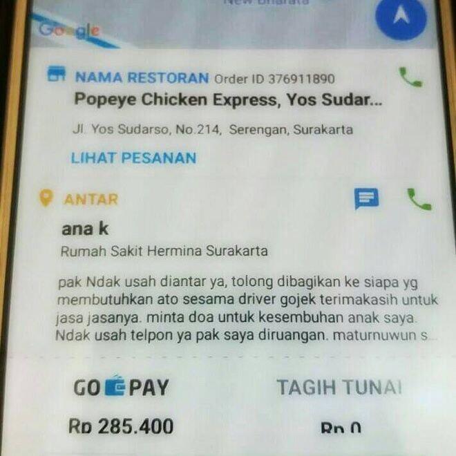 Bukti Masih Banyak Orang Baik Untuk Driver Ojol