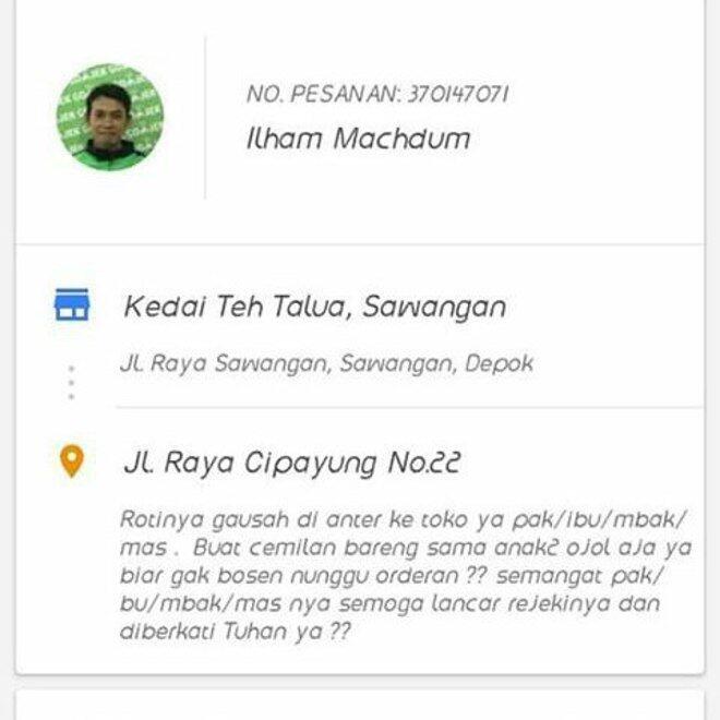 Bukti Masih Banyak Orang Baik Untuk Driver Ojol