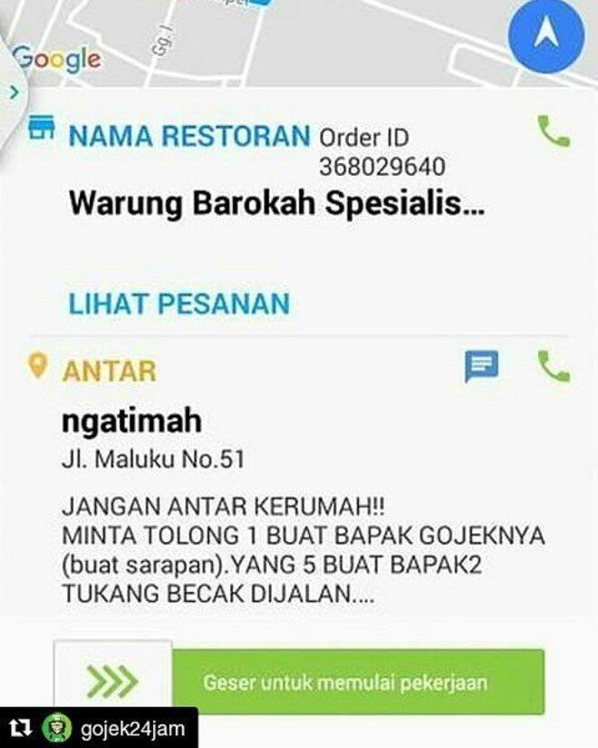 Bukti Masih Banyak Orang Baik Untuk Driver Ojol