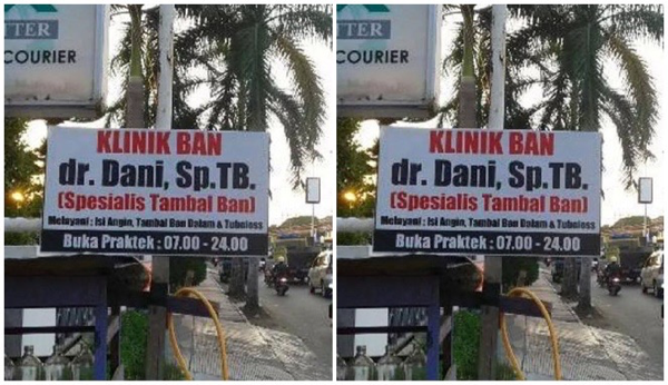 13 Tulisan dan Aksi Kocak Tukang Tambal Ban. Lucu Sekaligus Heran!