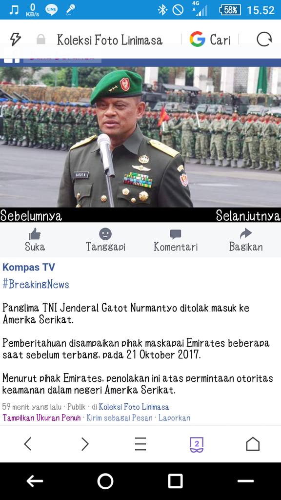 Panglima TNI Jenderal Gatot Nurmantyo Ditolak Masuk Amerika Serikat.