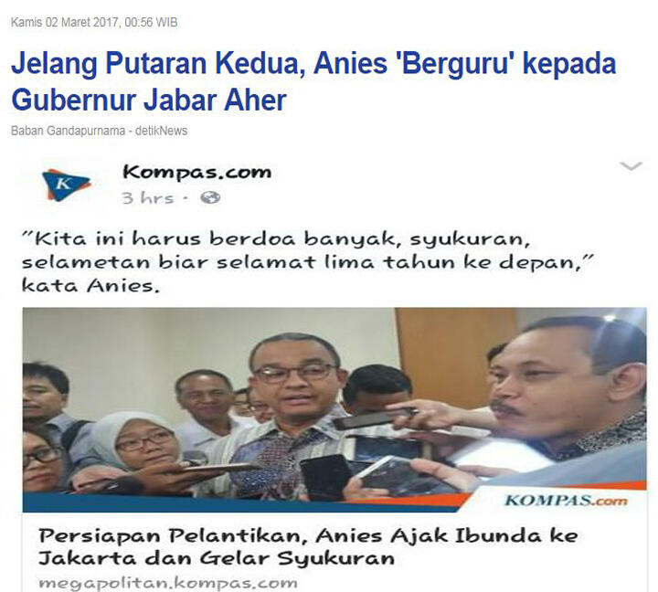 Anies : Solusi Banjir Di Jakarta Bukan Dari Gubernur Melainkan Dari Allah Swt