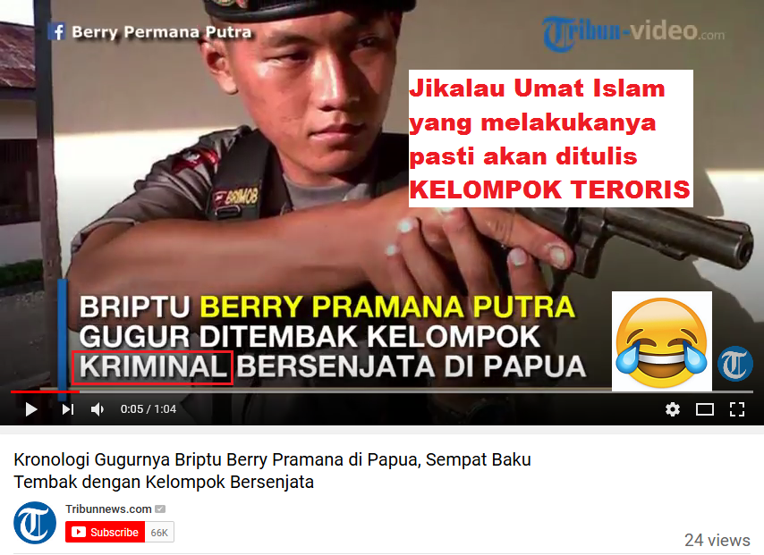 Brimob tewas ditembak ! di PAPUA