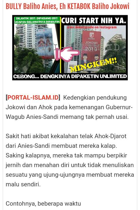 Bully Baliho Anies-Sandi,