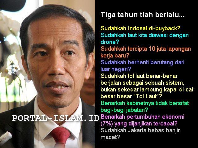 3 Tahun Jokowi, PERTANYAAN INI Tak Bisa Dijawab Buzzer dan Pendukungnya