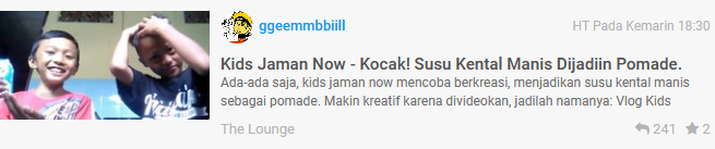 Kids Jaman Now - Kocak! Susu Kental Manis Dijadiin Pomade.