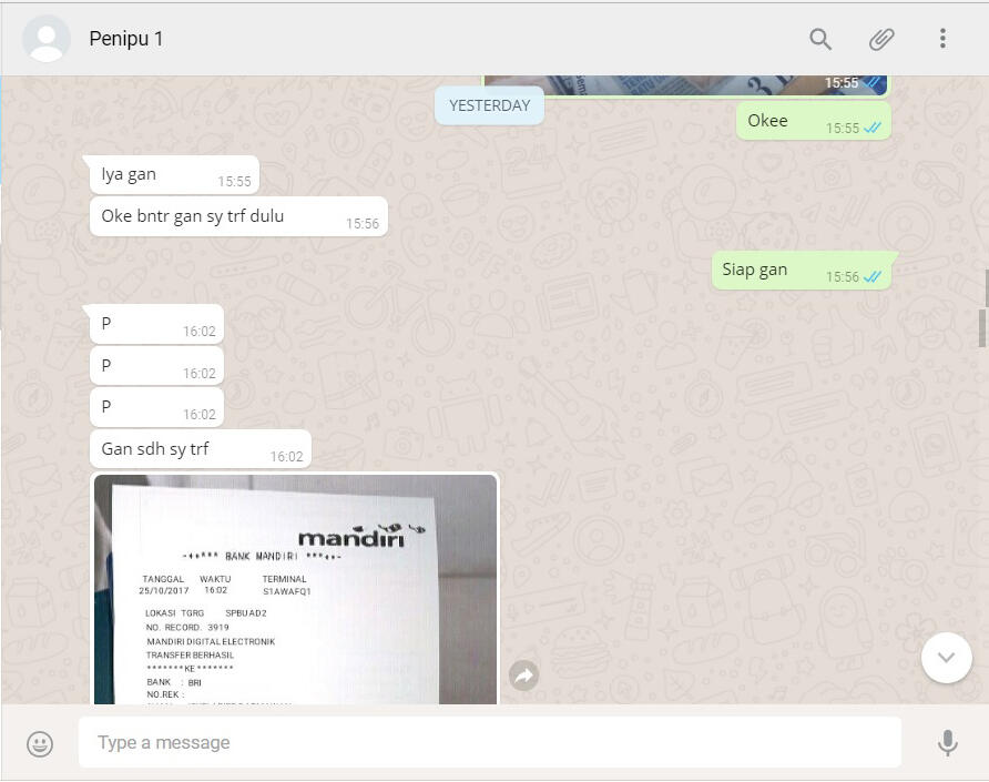 REKAMAN MODUS PENIPUAN E-CASH, 3 PENIPU DALAM 1 HARI (pengalaman pribadi)