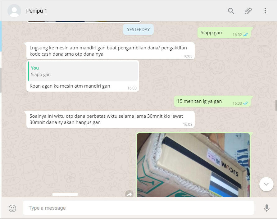 REKAMAN MODUS PENIPUAN E-CASH, 3 PENIPU DALAM 1 HARI (pengalaman pribadi)