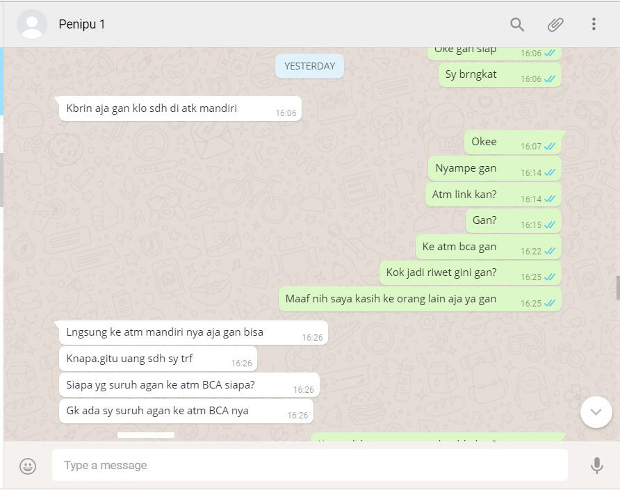 REKAMAN MODUS PENIPUAN E-CASH, 3 PENIPU DALAM 1 HARI (pengalaman pribadi)