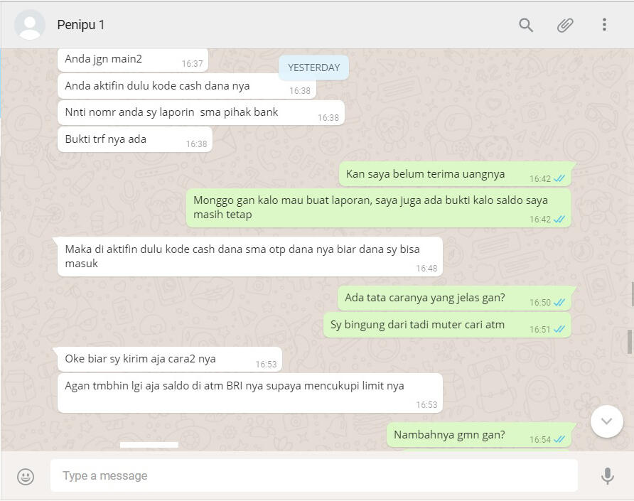 REKAMAN MODUS PENIPUAN E-CASH, 3 PENIPU DALAM 1 HARI (pengalaman pribadi)
