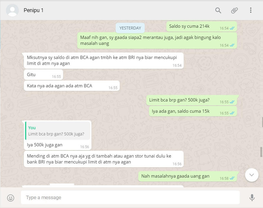 REKAMAN MODUS PENIPUAN E-CASH, 3 PENIPU DALAM 1 HARI (pengalaman pribadi)