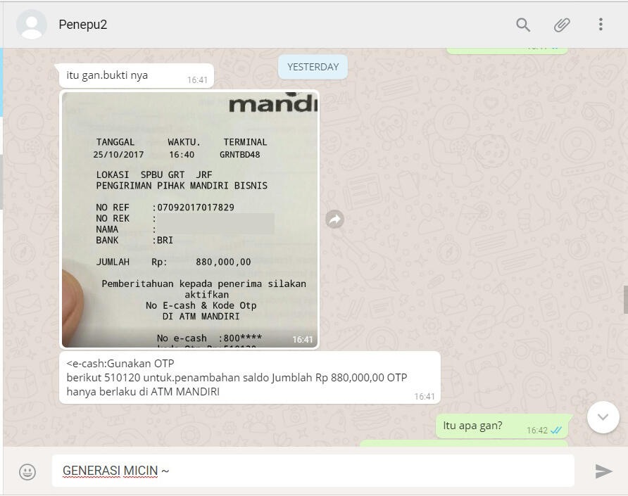 REKAMAN MODUS PENIPUAN E-CASH, 3 PENIPU DALAM 1 HARI (pengalaman pribadi)