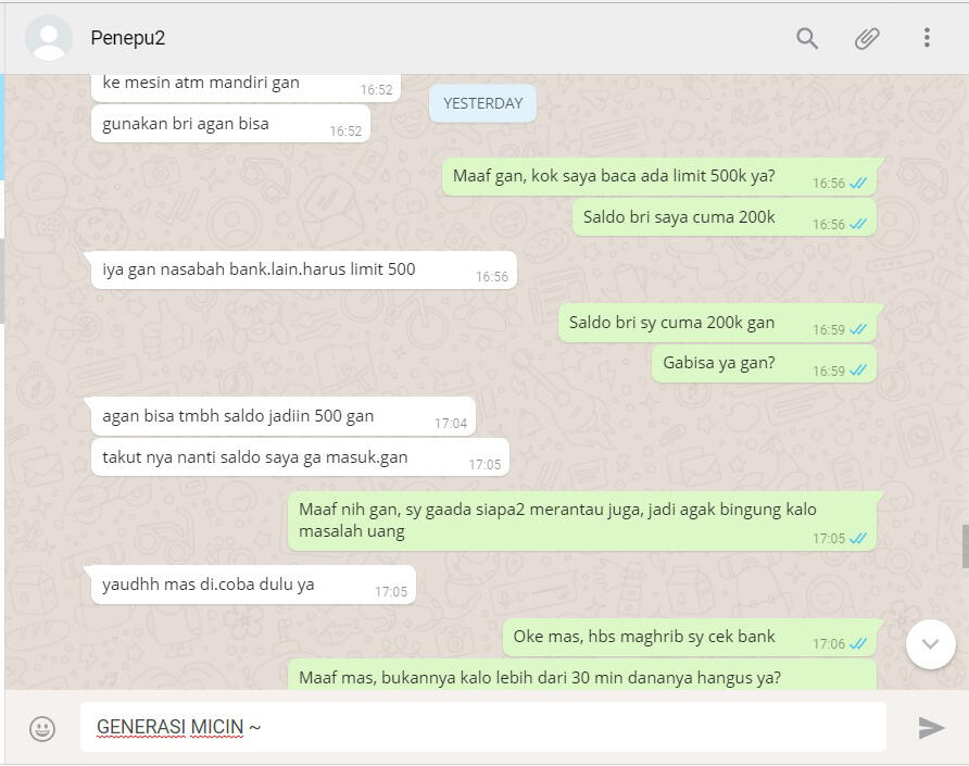 REKAMAN MODUS PENIPUAN E-CASH, 3 PENIPU DALAM 1 HARI (pengalaman pribadi)