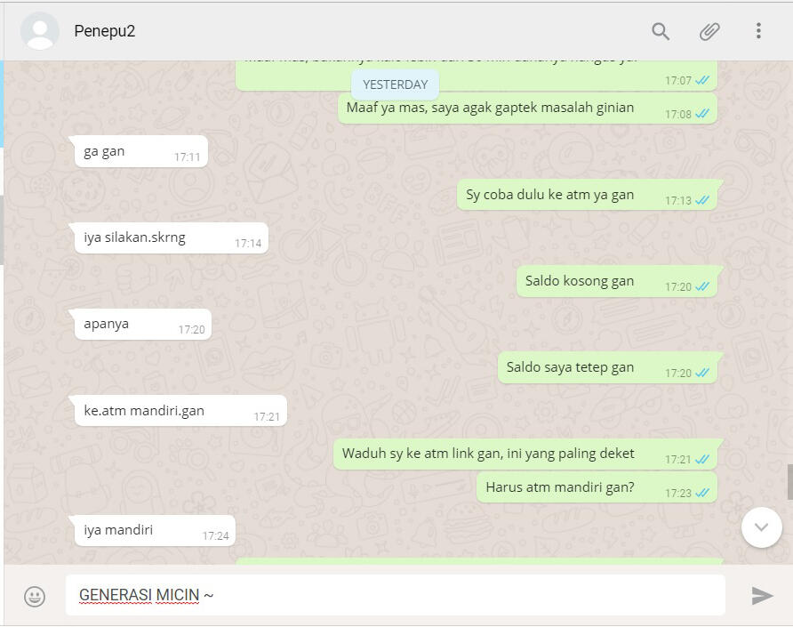REKAMAN MODUS PENIPUAN E-CASH, 3 PENIPU DALAM 1 HARI (pengalaman pribadi)