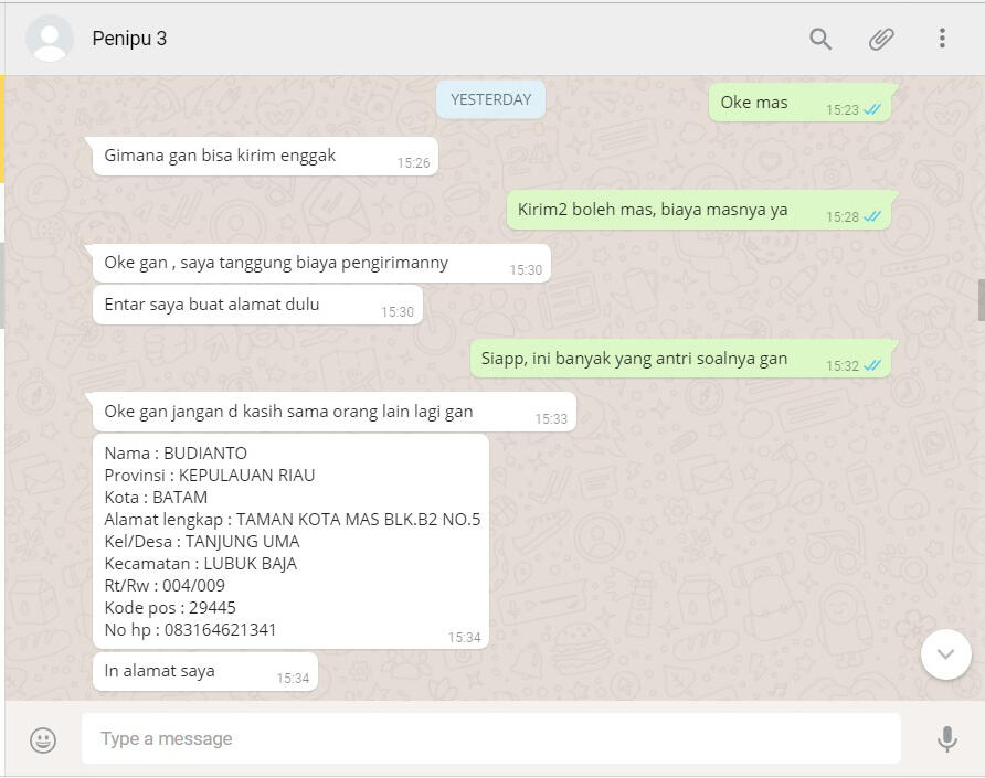 REKAMAN MODUS PENIPUAN E-CASH, 3 PENIPU DALAM 1 HARI (pengalaman pribadi)