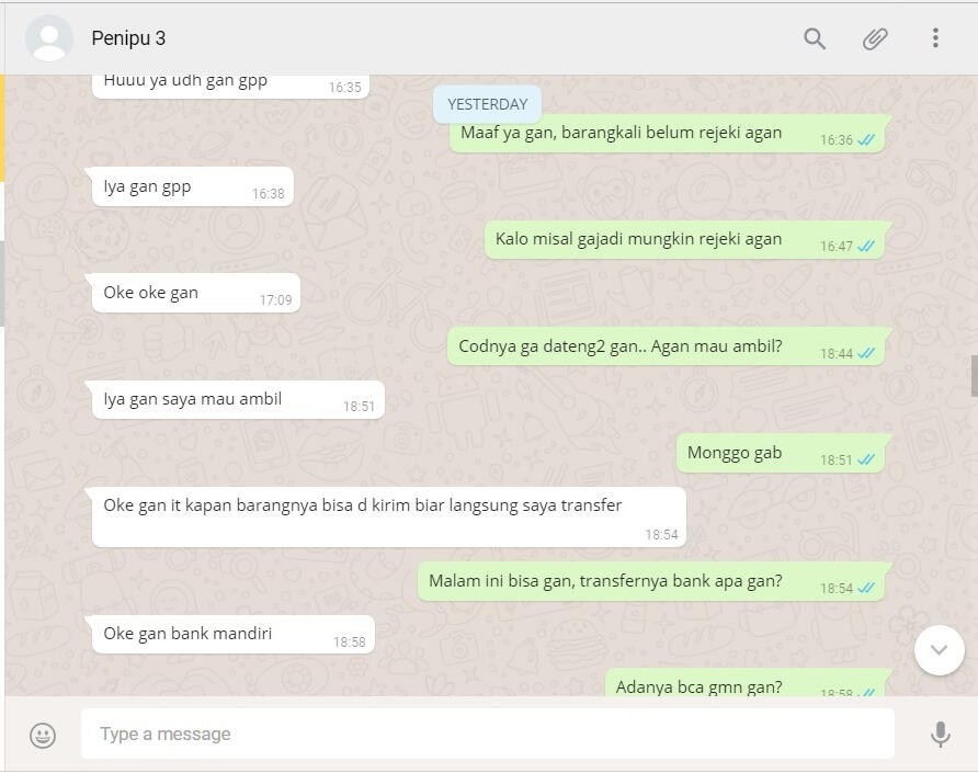REKAMAN MODUS PENIPUAN E-CASH, 3 PENIPU DALAM 1 HARI (pengalaman pribadi)