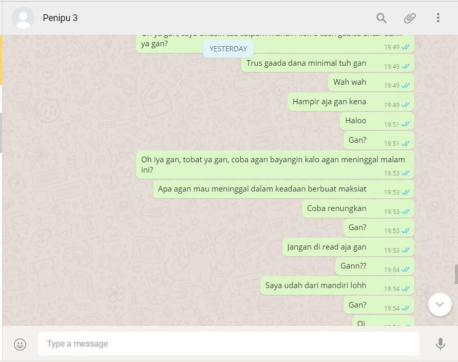 REKAMAN MODUS PENIPUAN E-CASH, 3 PENIPU DALAM 1 HARI (pengalaman pribadi)