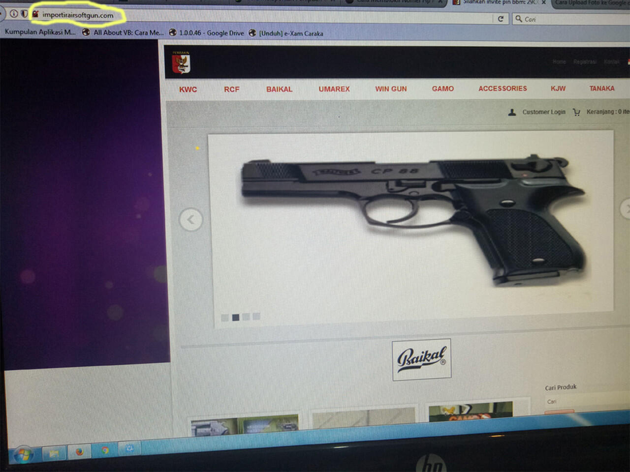 Penipuan jual airgun An. REVIANDA # website : http://importirairsoftgun.com/