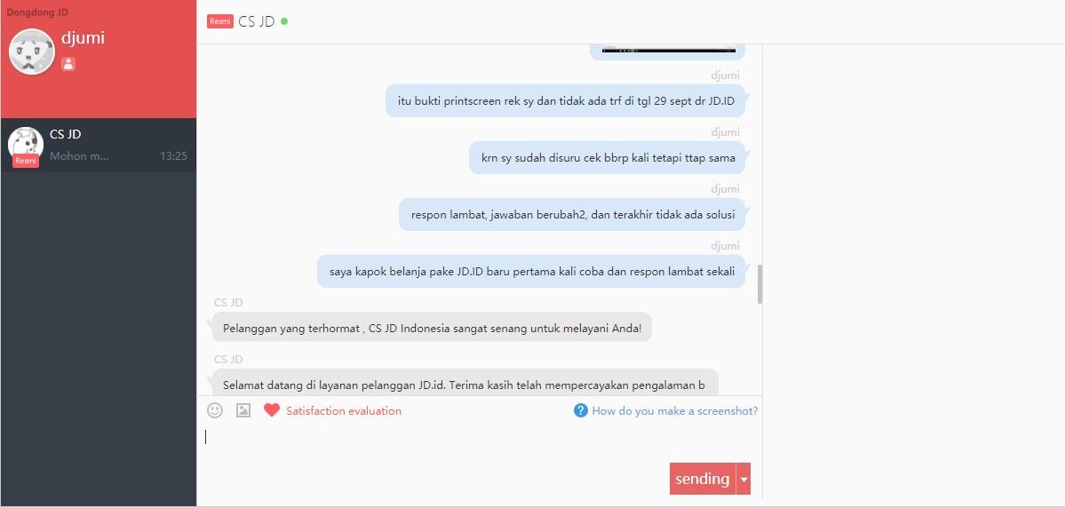 Refund di JD.ID ribet dan tidak jelas 