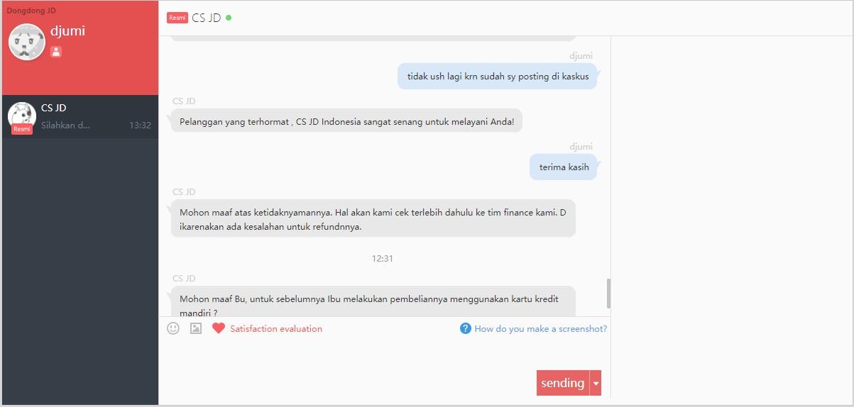 Refund di JD.ID ribet dan tidak jelas 