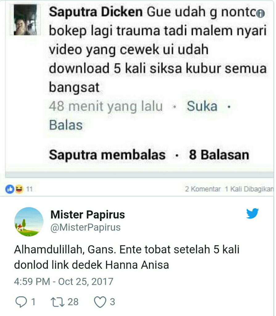 Setelah 5 kali download link video Hanna Annisa, pria ini mengaku insyaf