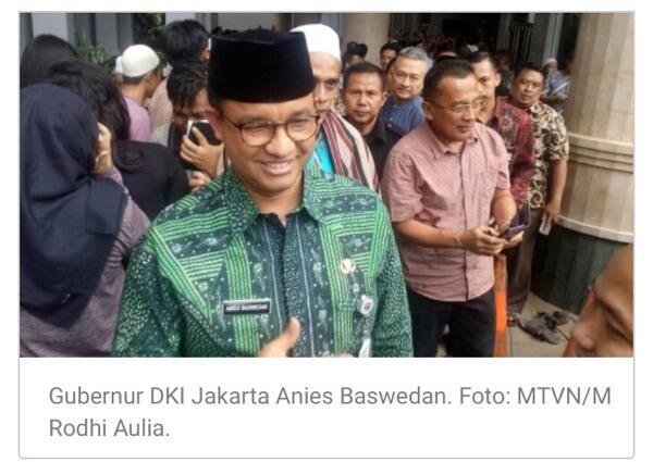 Anis Larang Fotonya Dipasang di Spanduk Pemprov DKI