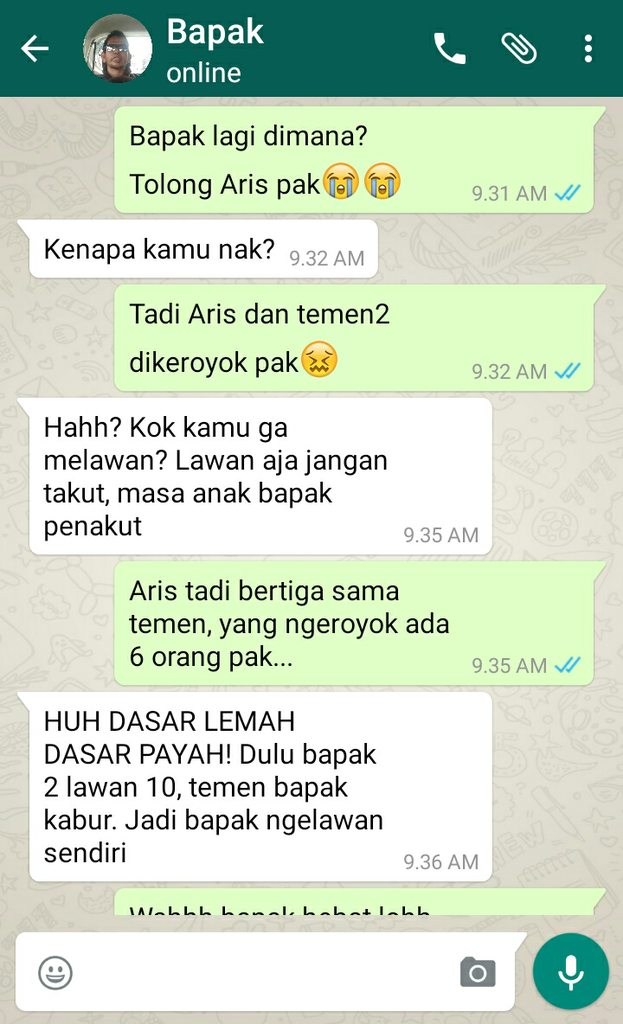 Chat Anak vs Bapak yang Sama Gilanya Ini Dijamin Bikin Agan Senyum-Senyum Sendiri!