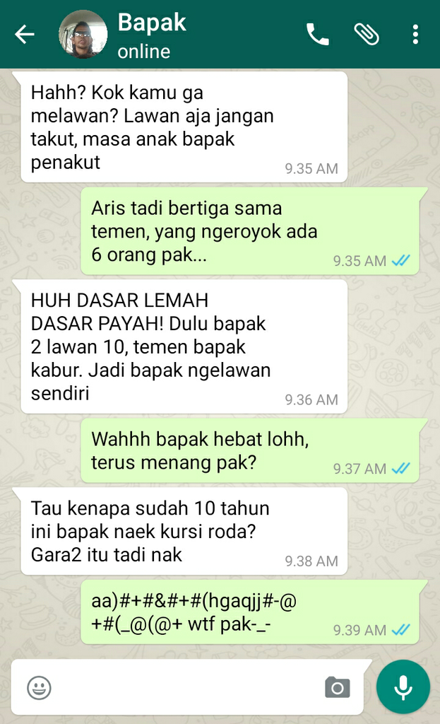 Chat Anak vs Bapak yang Sama Gilanya Ini Dijamin Bikin Agan Senyum-Senyum Sendiri!