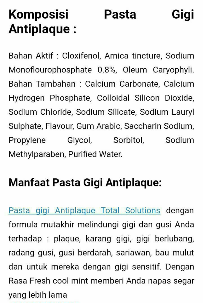 Pasta Gigi Yang Bagus
