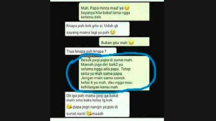 hmmm.. Chat 'Papa Pamitan Sama Mama Akan Lama Nggak Bisa Ketemu', Endingnya . . .