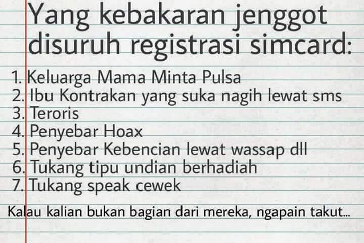 Berbagai Hoax Soal Registrasi Ulang Kartu SIM Prabayar