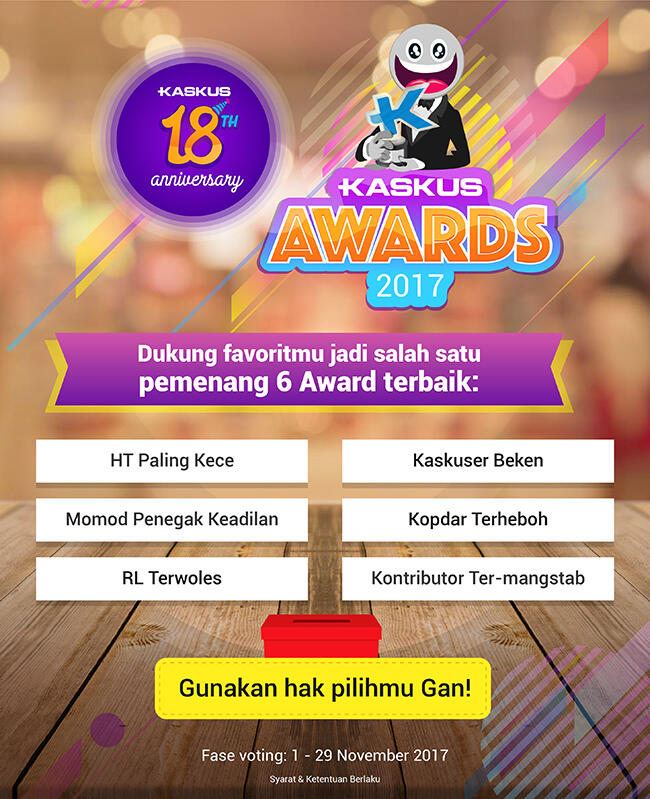 Rayakan Anniversary KASKUS Dalam Ajang KASKUS Awards 2017 Yuk! 