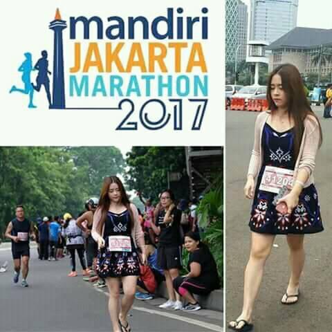 Epic! Cewek Cantik Pakai Sandal &amp; Rok ikut Marathon??? Netter berspekulasi...