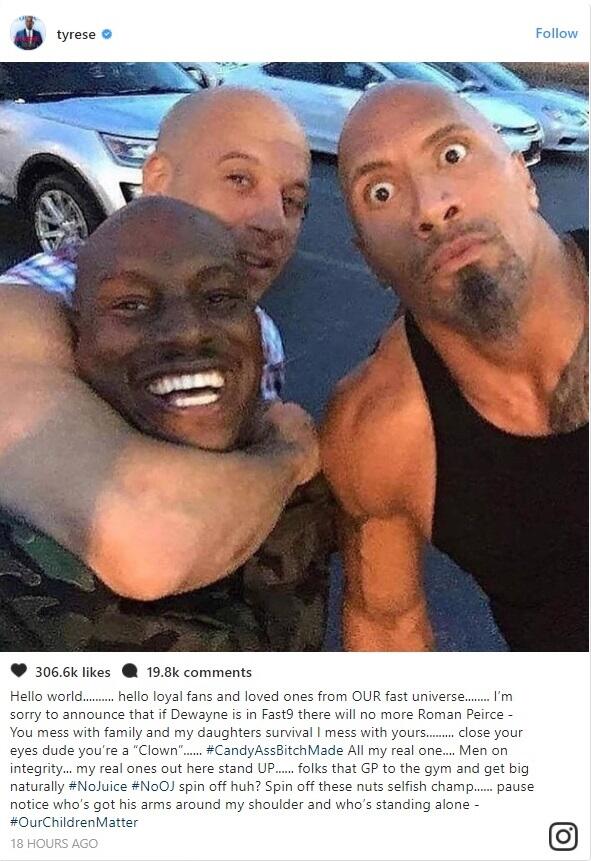 Tyrese Gibson Tidak Akan Bergabung Fast 9 Jika Melibatkan Dwayne Johnson!