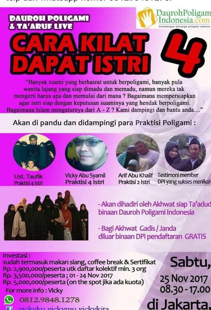 Dauroh Poligami Indonesia Bikin Seminar Cara Kilat Dapat 4 Istri