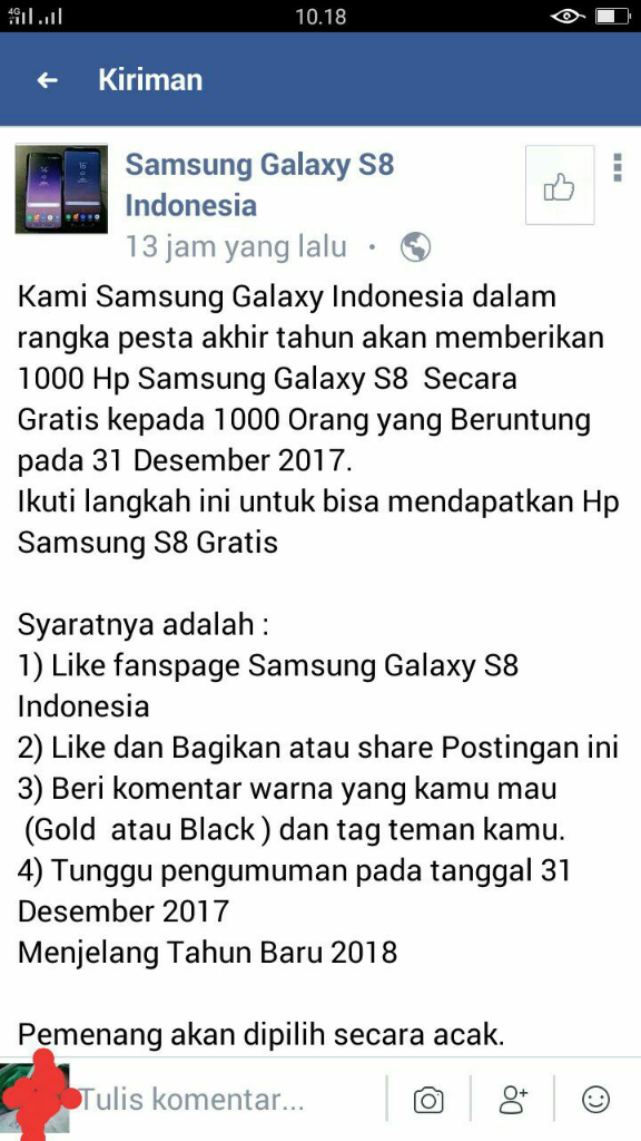 Cek Facebook Nemu Yang kaya Begian