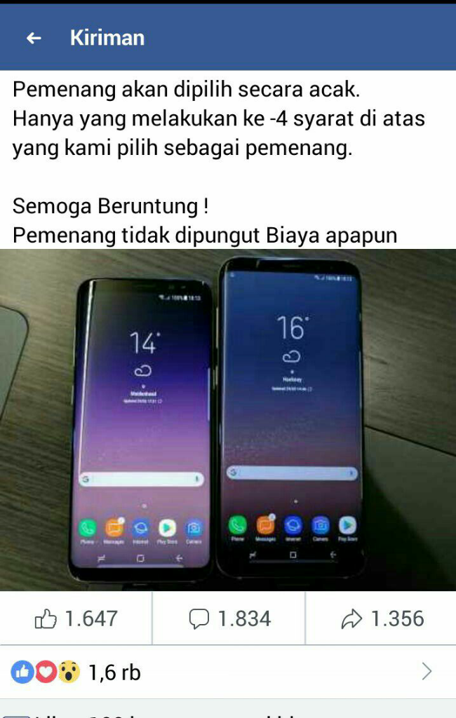Cek Facebook Nemu Yang kaya Begian