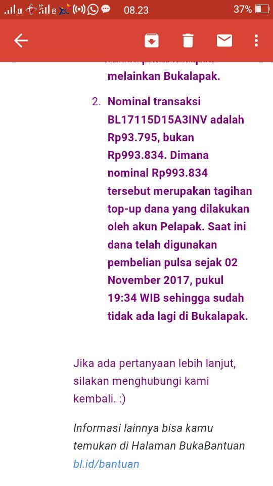 (cc) BUKALAPAK REFUND TRANSAKSI KEDALUARSA DAN PENIPUAN ATAS NAMA BUKALAPAK DI FB