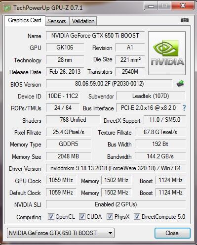 &#91;VGA CARD&#93; Leadtek Winfast GTX 650Ti Boost (With SLI Performance)